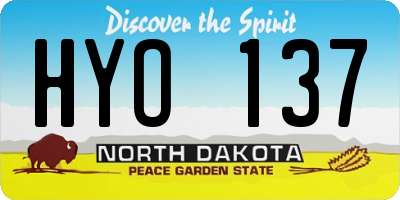 ND license plate HYO137