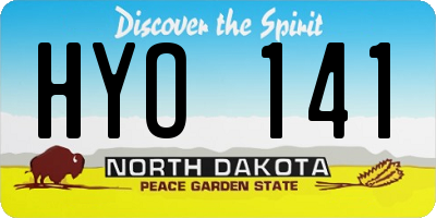 ND license plate HYO141