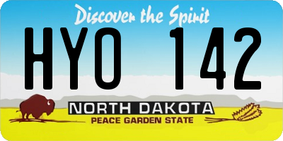 ND license plate HYO142