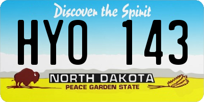 ND license plate HYO143
