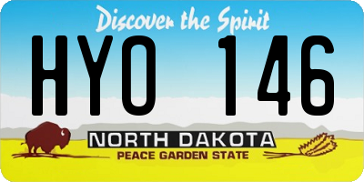 ND license plate HYO146