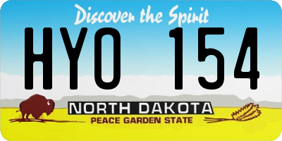 ND license plate HYO154