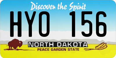 ND license plate HYO156