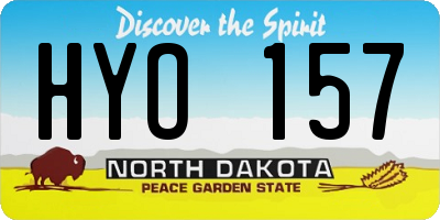 ND license plate HYO157