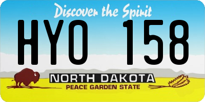 ND license plate HYO158