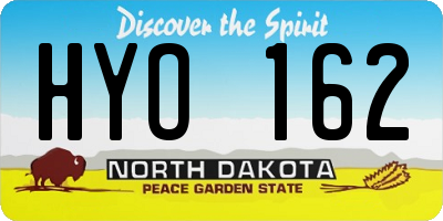 ND license plate HYO162