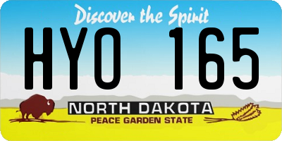 ND license plate HYO165