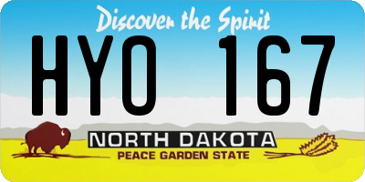 ND license plate HYO167