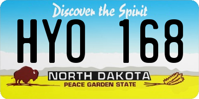 ND license plate HYO168