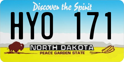 ND license plate HYO171