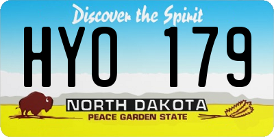 ND license plate HYO179