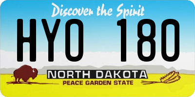 ND license plate HYO180