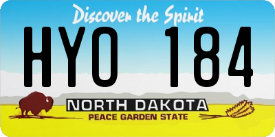ND license plate HYO184