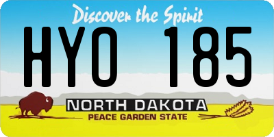 ND license plate HYO185