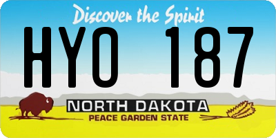 ND license plate HYO187