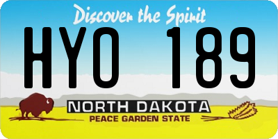 ND license plate HYO189