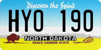 ND license plate HYO190
