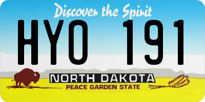ND license plate HYO191