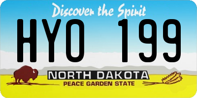 ND license plate HYO199