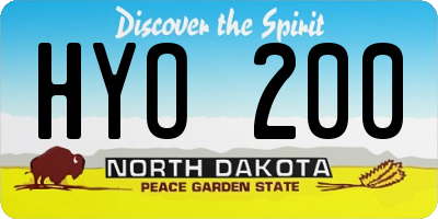 ND license plate HYO200