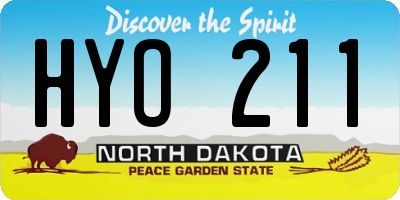 ND license plate HYO211