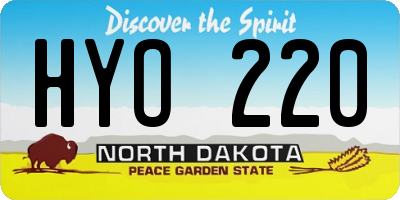 ND license plate HYO220