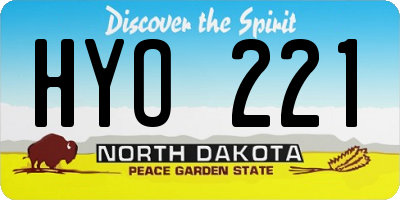 ND license plate HYO221