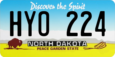 ND license plate HYO224