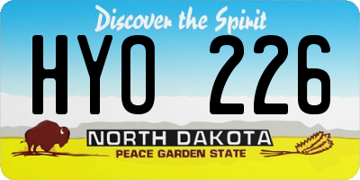 ND license plate HYO226
