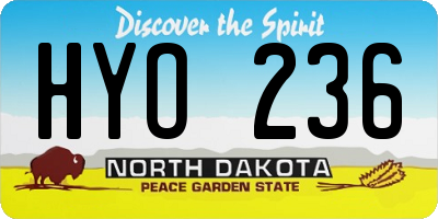 ND license plate HYO236