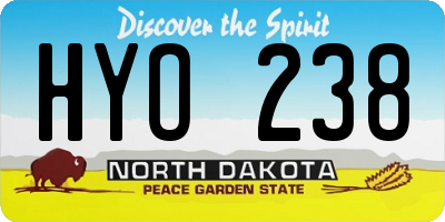 ND license plate HYO238