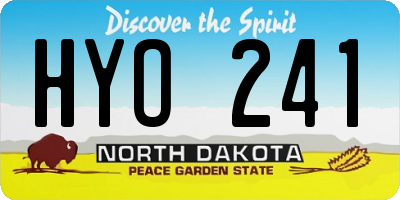 ND license plate HYO241