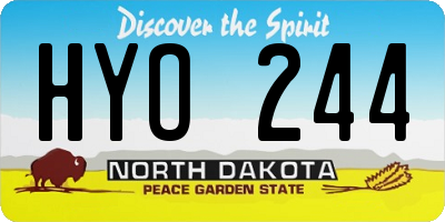 ND license plate HYO244