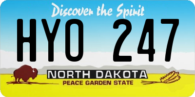 ND license plate HYO247