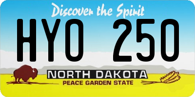 ND license plate HYO250