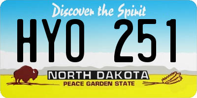 ND license plate HYO251