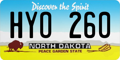ND license plate HYO260