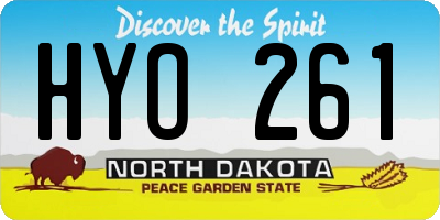 ND license plate HYO261