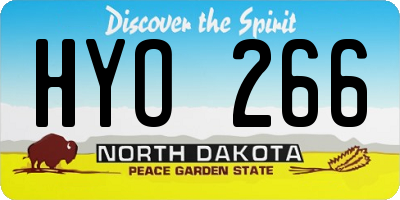 ND license plate HYO266