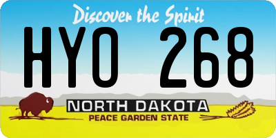 ND license plate HYO268