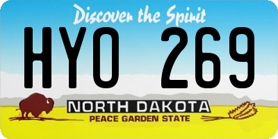 ND license plate HYO269