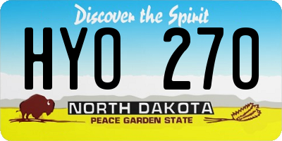 ND license plate HYO270