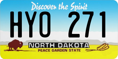 ND license plate HYO271