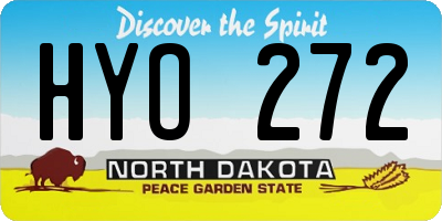 ND license plate HYO272