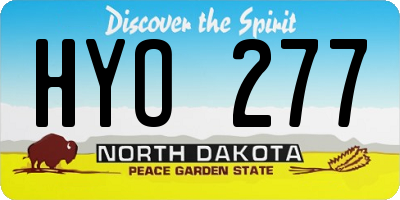 ND license plate HYO277