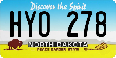 ND license plate HYO278