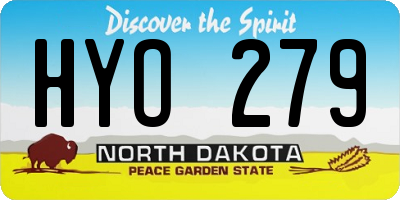 ND license plate HYO279