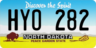 ND license plate HYO282