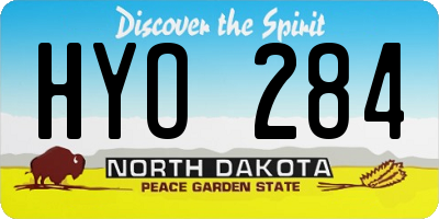 ND license plate HYO284
