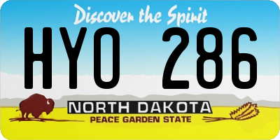 ND license plate HYO286